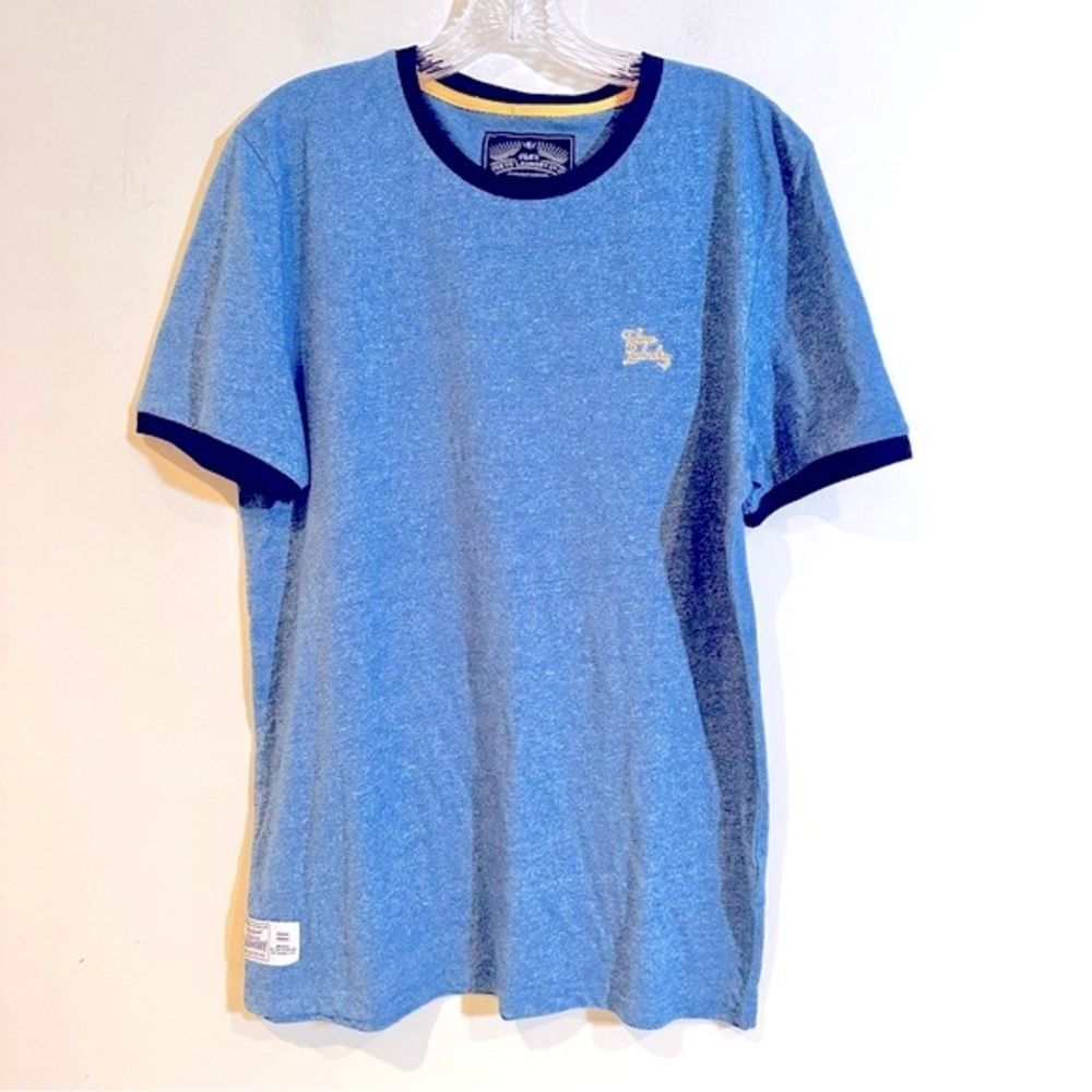 Tokyo Laundry Outfitters T-shirt‎ Men's Medium Light Blue Embroidered Logo